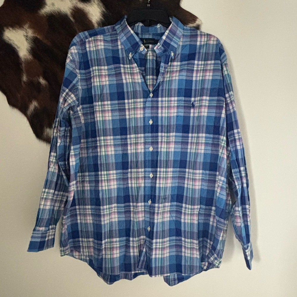 Men’s Ralph Lauren Long Sleeve Plaid Button Down